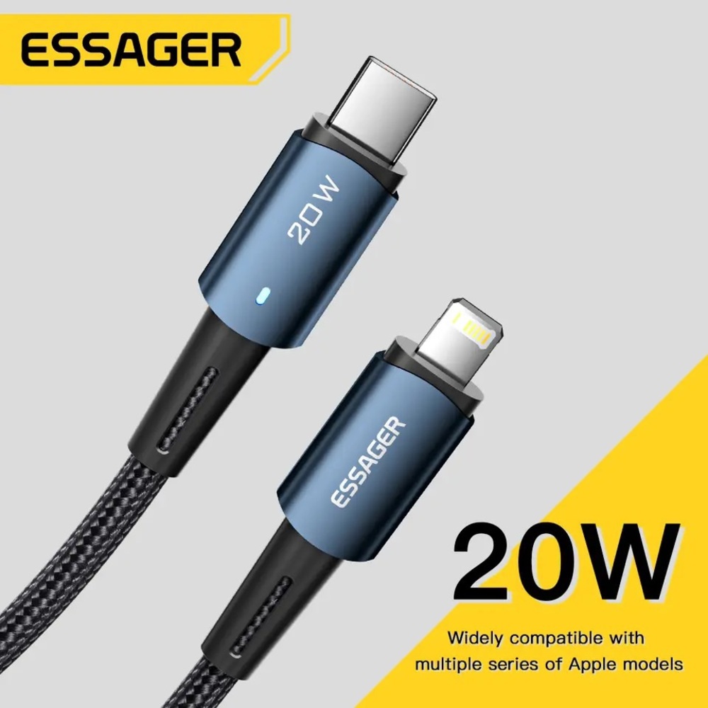 Essager USB C Cable For IPhone  20W Fast Charging Cable Type C To Lighting
